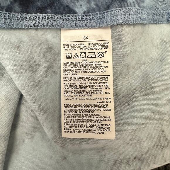 Old Navy Womens size 3X Powerchill Extra High Rise Bike Short Go Dry Tie Dye - Picture 7 of 7